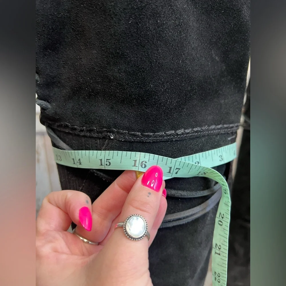 Freebird By Steven Brock Black Suede Over The Knee Boots - Picture 16 of 16